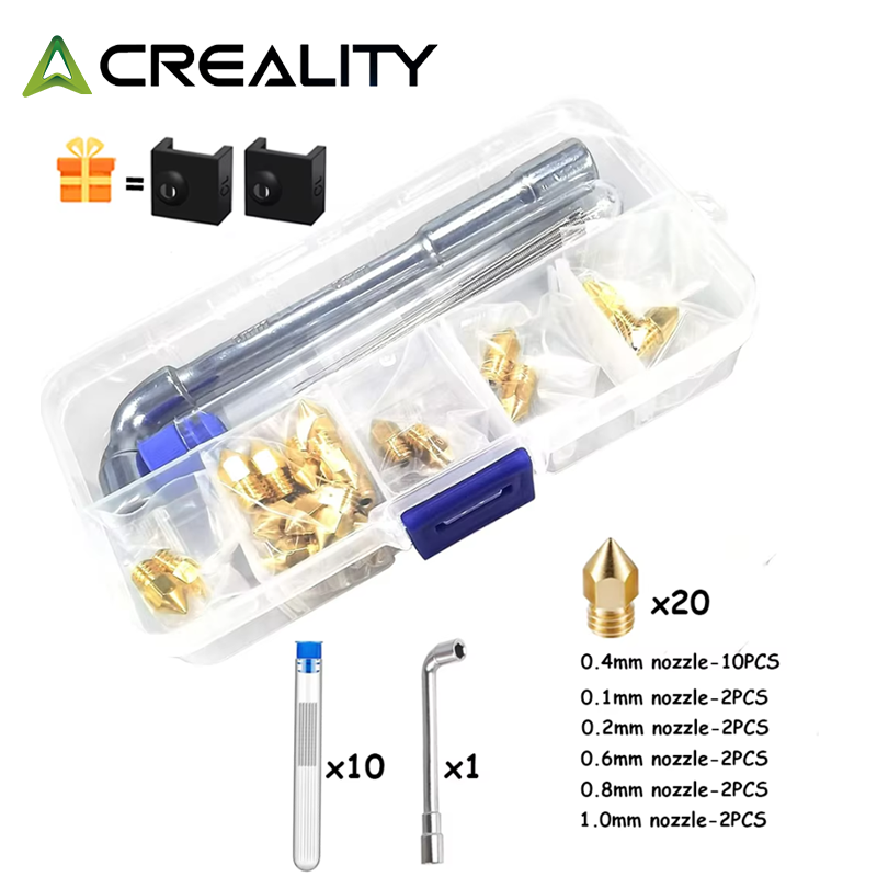 Creality Printer K1 - CREALITY 20 Buah Nozel Kuningan MK8