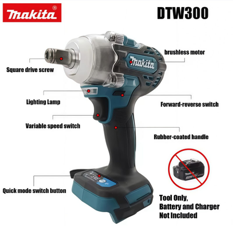 Makita Drill Dtw300 - Makita DTW300 18V Set Perkakas Kunci