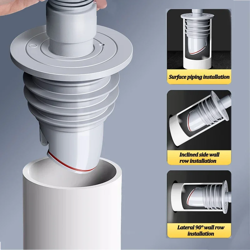 Drain Pipe Clip - Cincin segel saluran pembuangan dapur silikon,