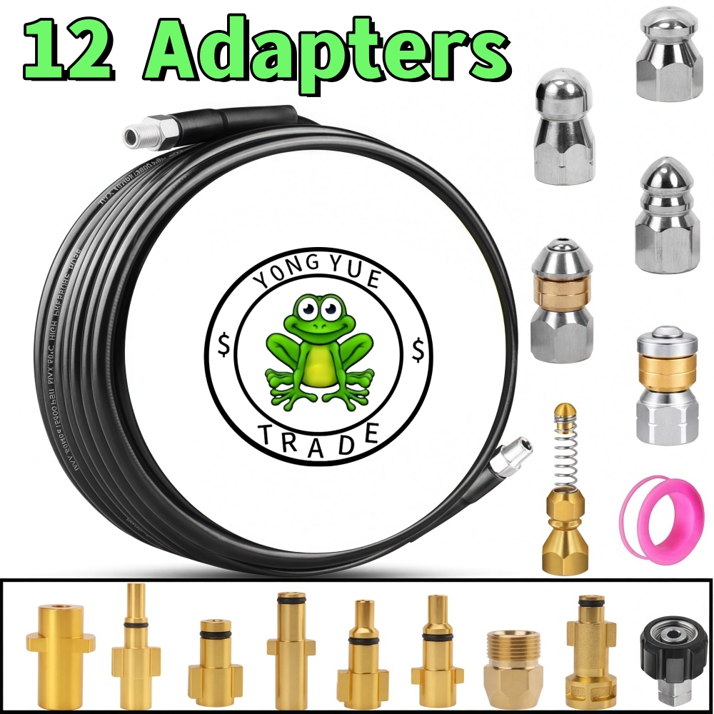Drain Pipe Clip - Kit Pembersih Saluran Air Bertekanan 5~50m