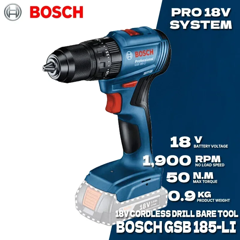 BOSCH GSB 185-LI Bor Impact Ta - Bosch Drill Gsb 18V ulasan dan harga