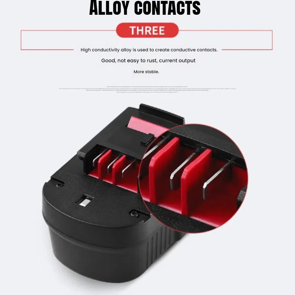 Baterai Ni-MH 14.4V 6000mAh ya - Black+Decker Tool Cordless ulasan dan harga