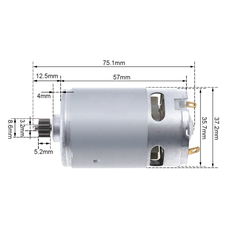 Motor DC RS550 12 13 Gigi 9.5  - Bosch Drill Gsb 18V ulasan dan harga